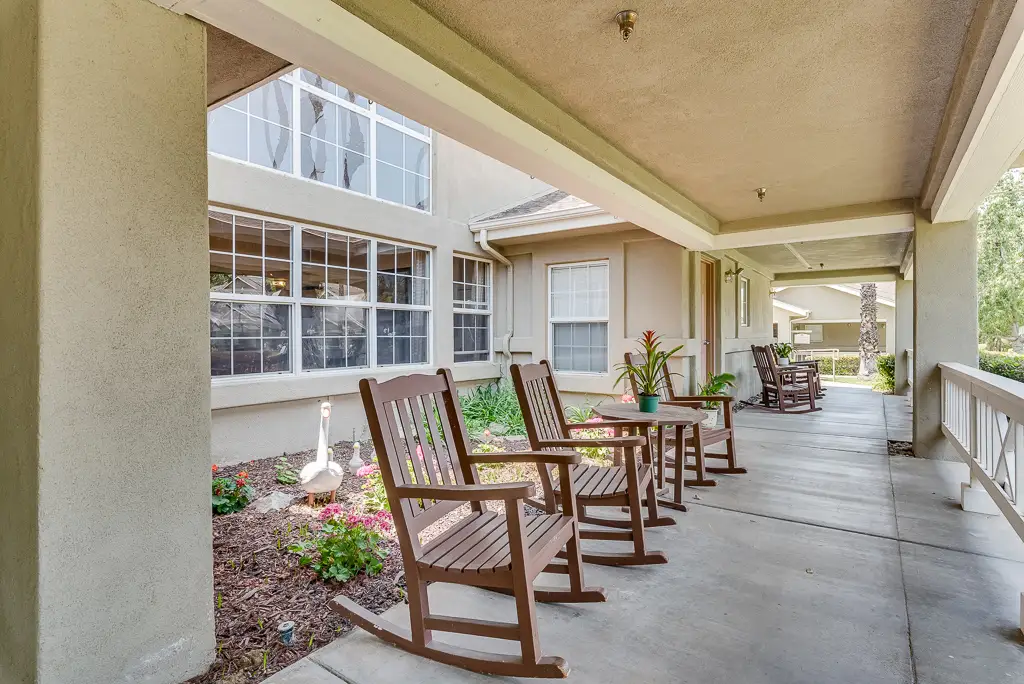 Rocking Chairs Outdoors Near Entrance Rocking Chairs Outdoors Near Entrance